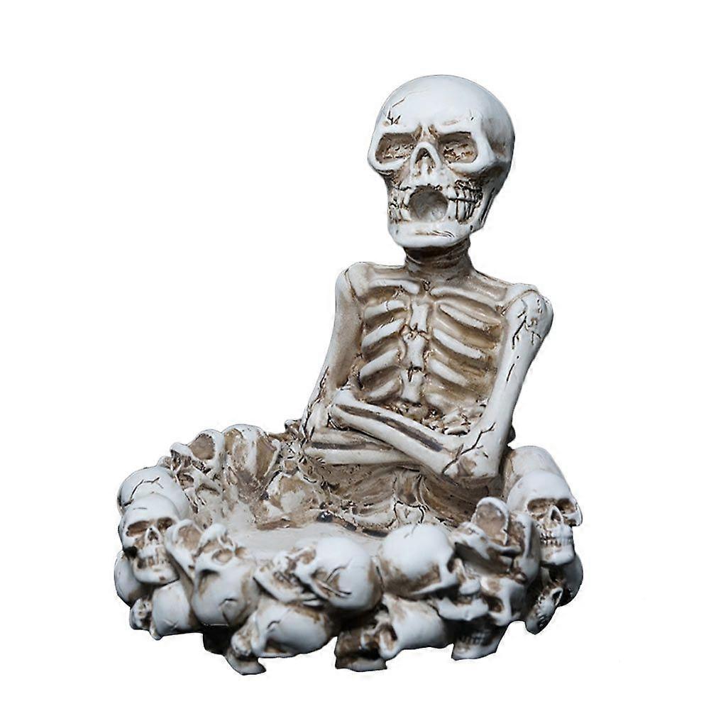 1pc Creative Resin Skull Shape Ashtray Retro Handmade Cigarette Ashtray