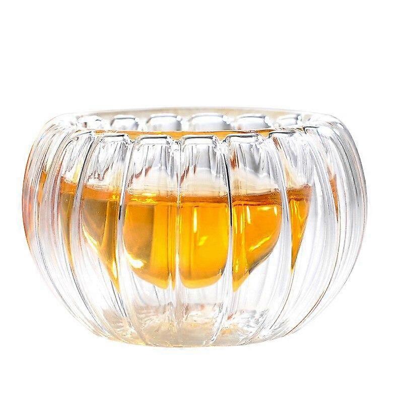 4pcs Double Layer Heat Resistant 50ml Glass Cup Water Cup