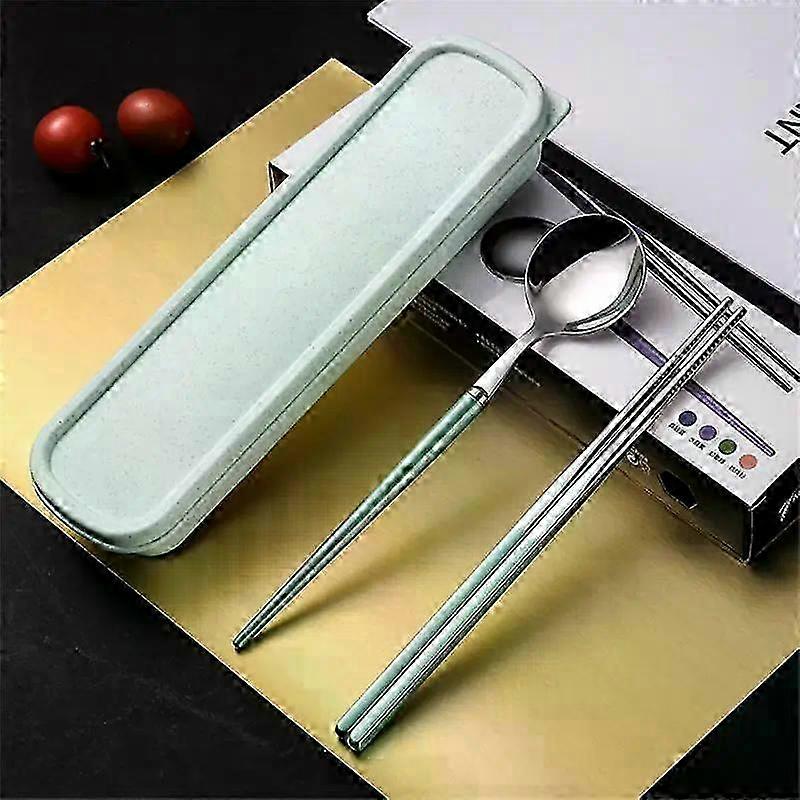 304 Portable Cutlery Set Dinnerware Tableware Set High Quality Stainless Steel Fork Spoon Chopsticks Travel Flatware With Box 2025