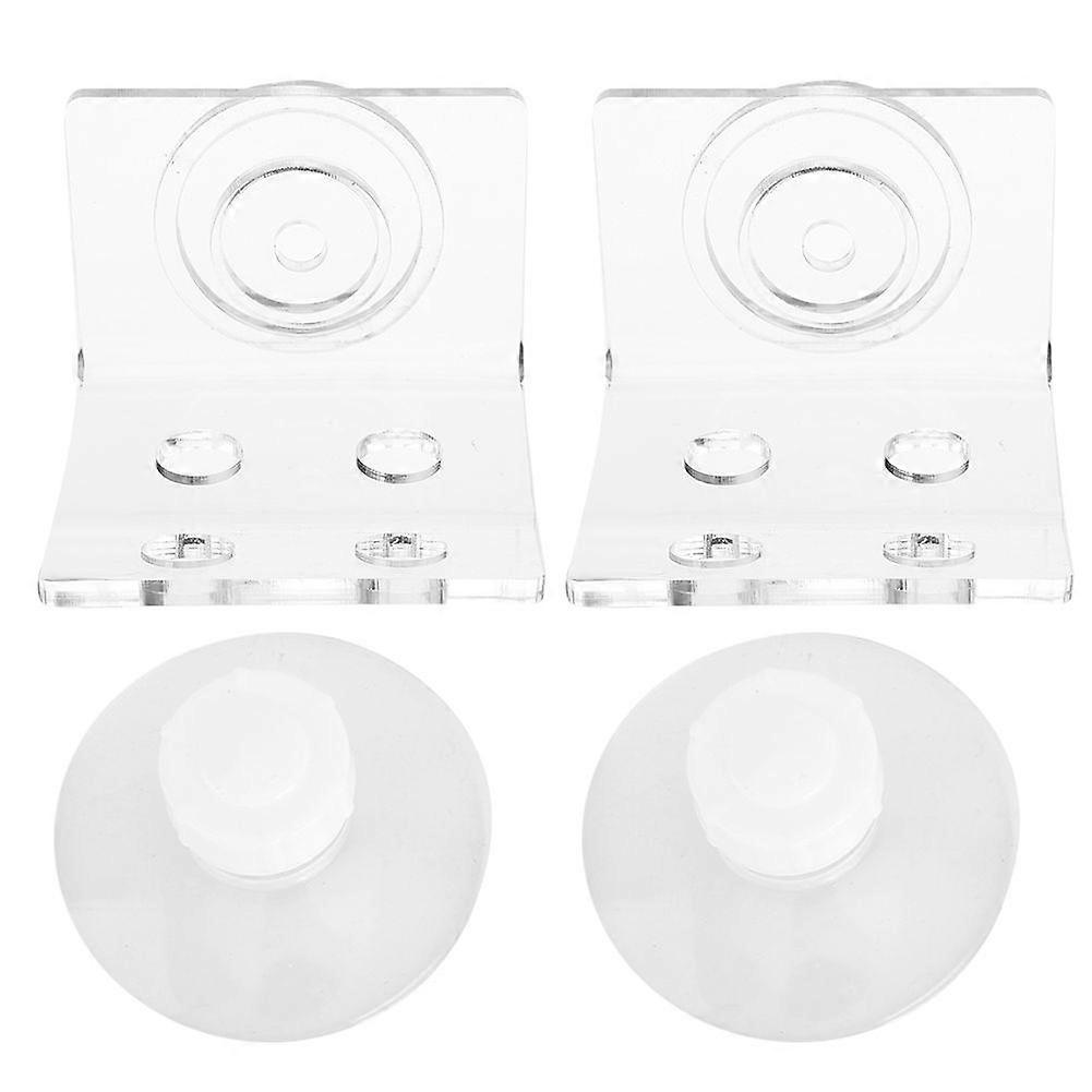 2Pcs Fish Tank Aquarium 4 Holes Front Loading Bending  Coral SPS Button Amputation Bracket Base Up&amp;Down Place Landscaping