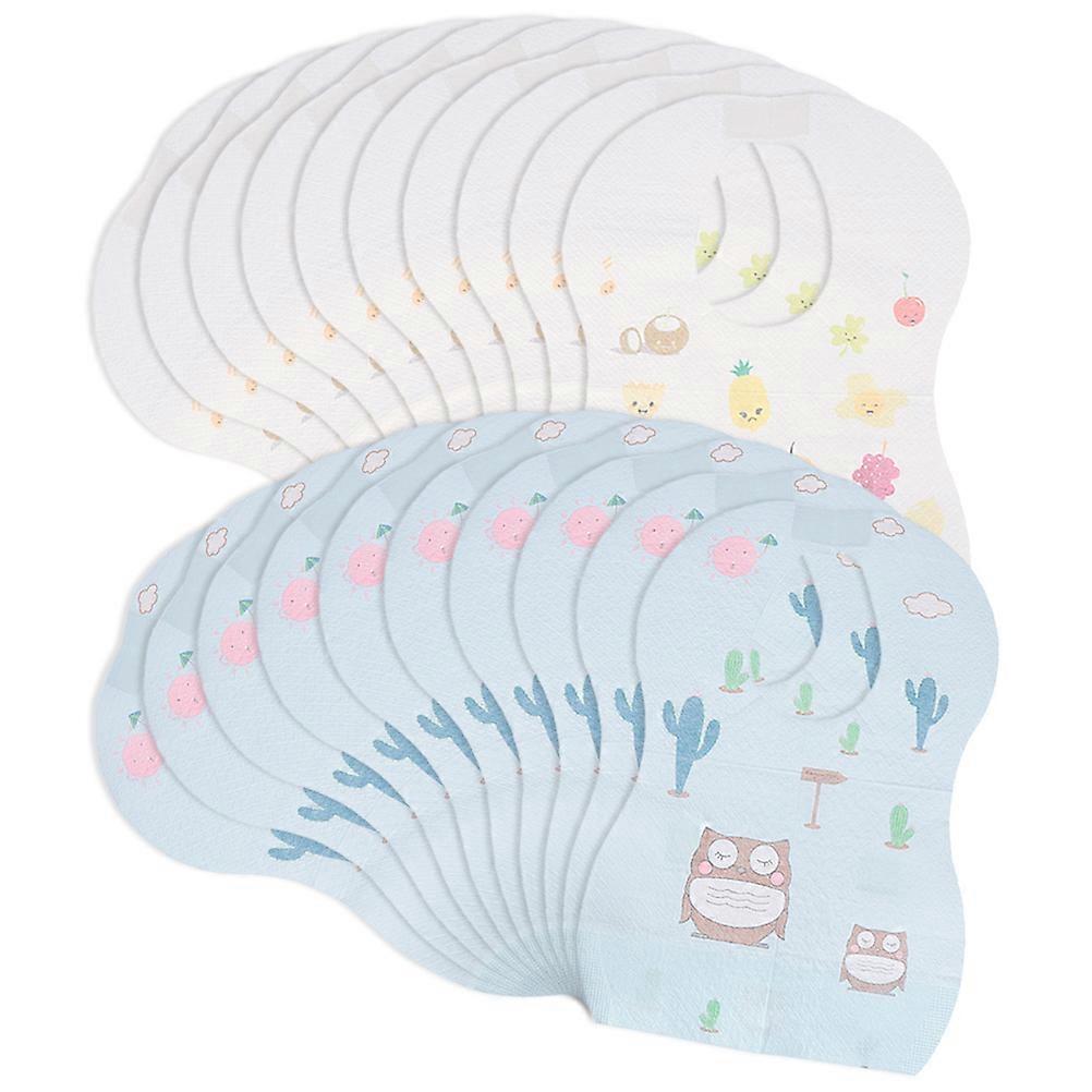 Baby Bibs Disposable Baby Eating Bibs for Feeding 40Pcs Assorted Colors