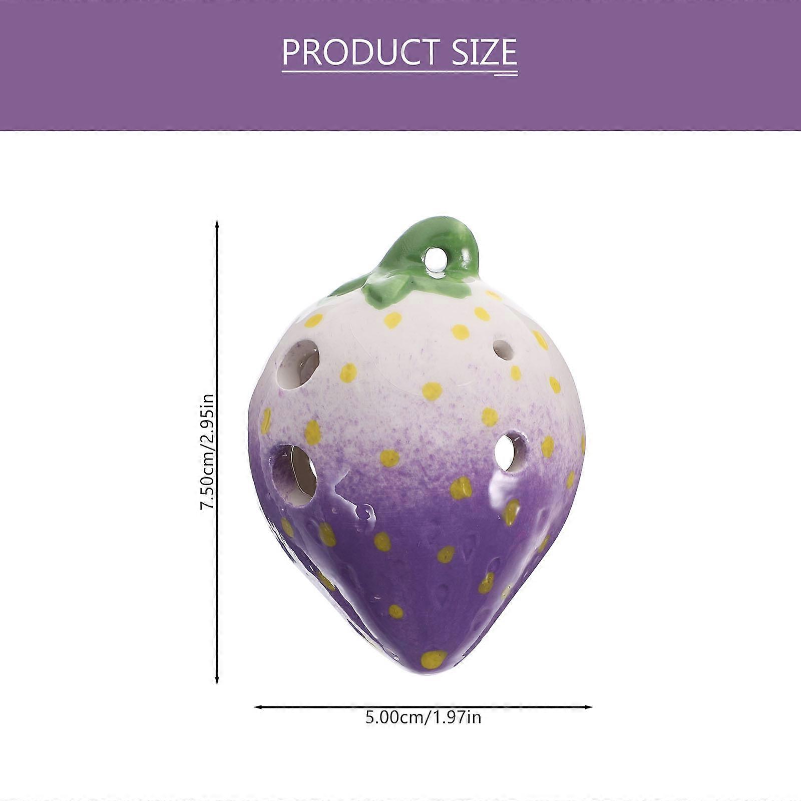 6 Holes Ceramic Ocarina Instrument for Beginners Practice 4Pcs Purple Set