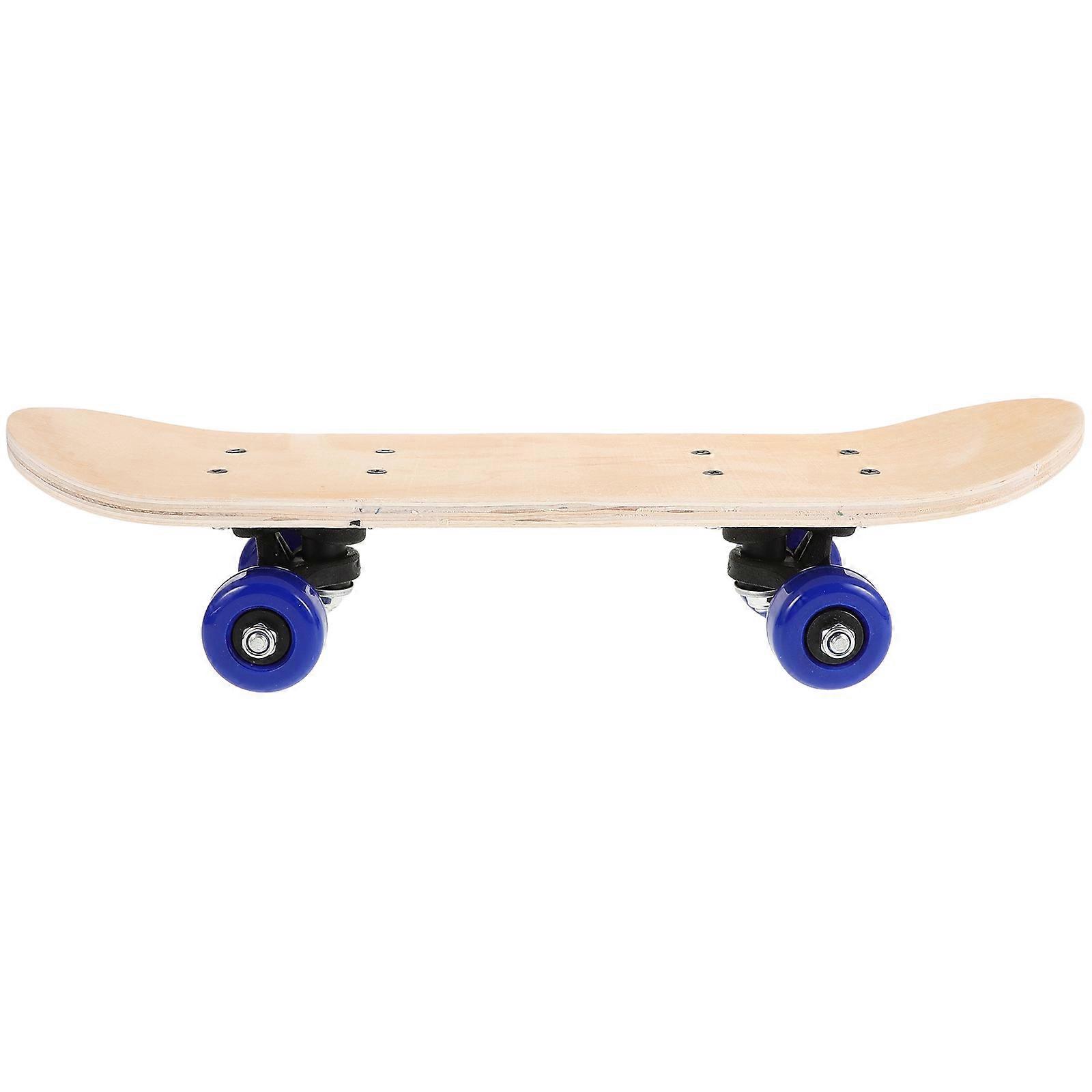 Double Tail Skateboard for Home Decor 2Pcs Wooden Blank Skateboard Deck with Wheels