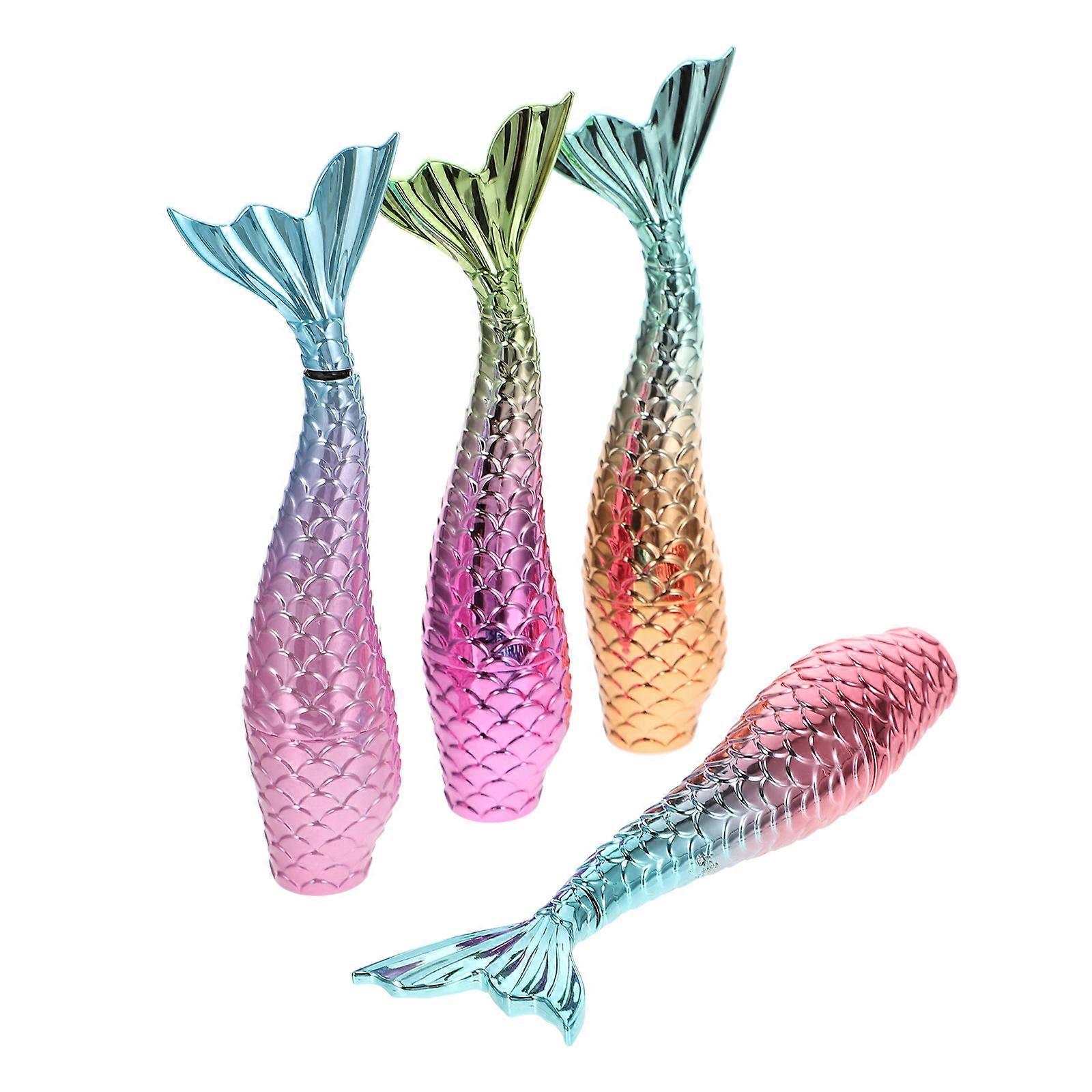 Creative Eyeliner Pen Lip Gloss Tube for DIY 4Pcs Mermaid Lipstick Bottles