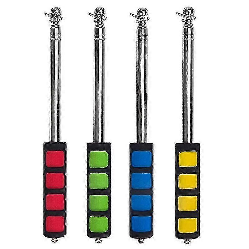 Dww-4pcs Mt Telescopique, Mat Drapeau 1.2m en Acier Inoxydable Mt de Drapeau Portable ExtensibleMt de Drapeau pour Salle de Cours Guide Touristiq