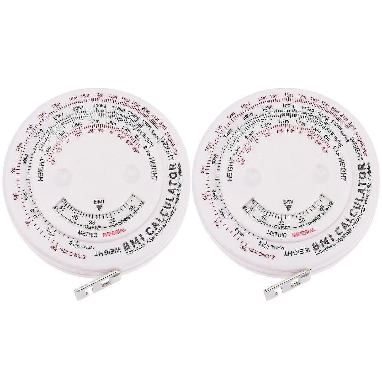 2pcs BMI Calculator Tape Baby BMI Health Calculator Body Waist Measuring Tape
