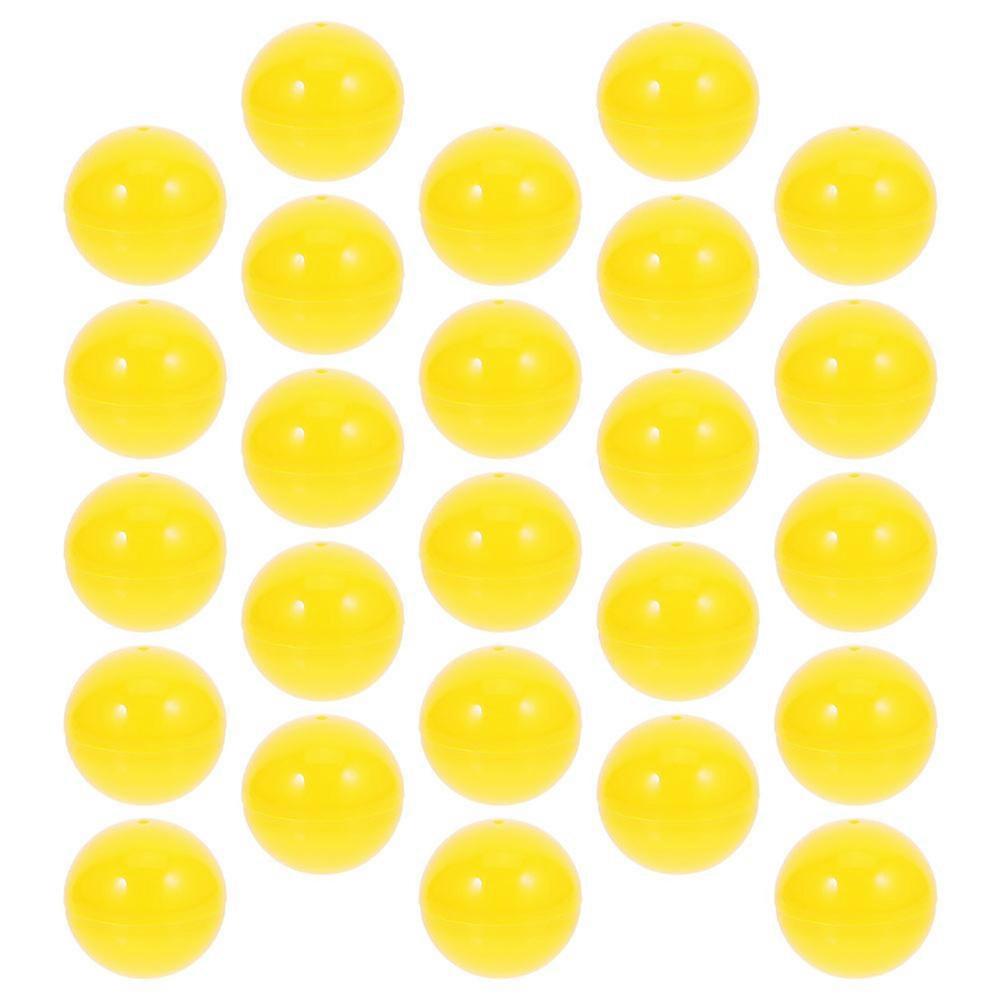 Openable Raffle Balls 25Pcs Sphere Game Balls Yellow PVC For Parties And Events
