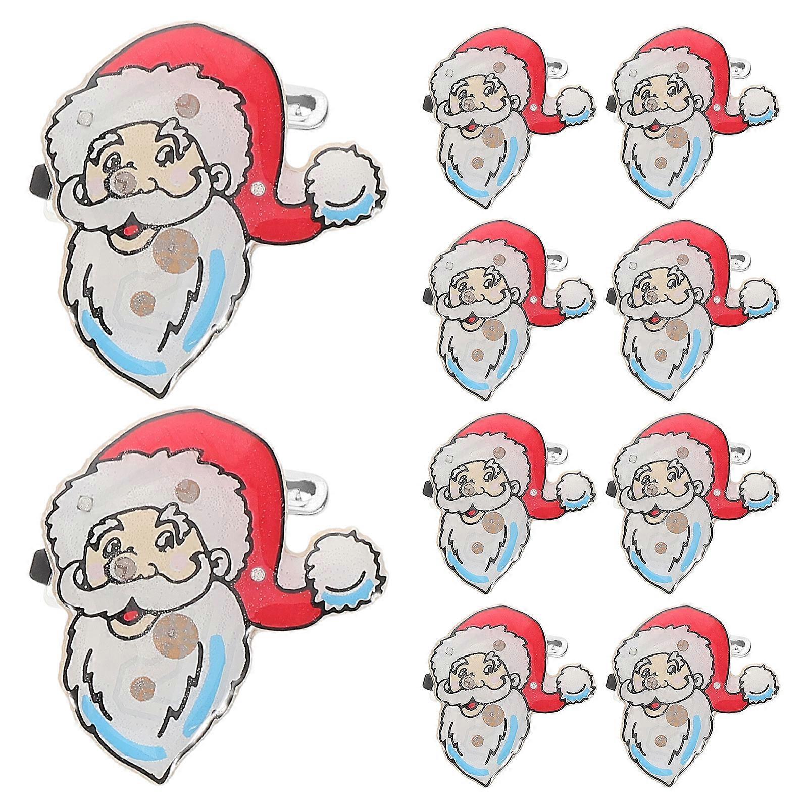 Christmas Flashing Brooch Santa Claus Badge for Children 25Pcs Pack