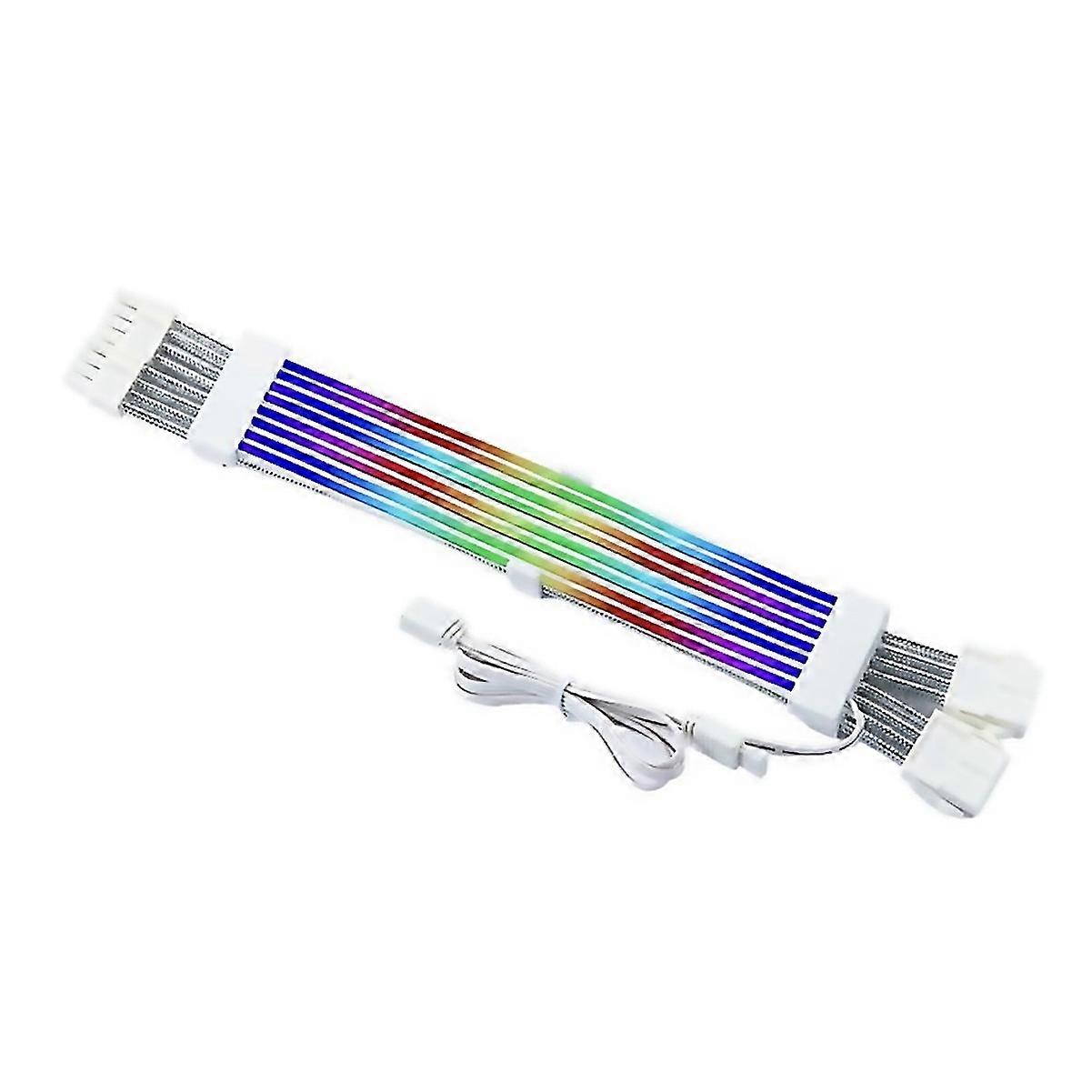 For Argb Psu Cables 2x8pin Pcie Argb Psu Cables Soft Silicone Bendable