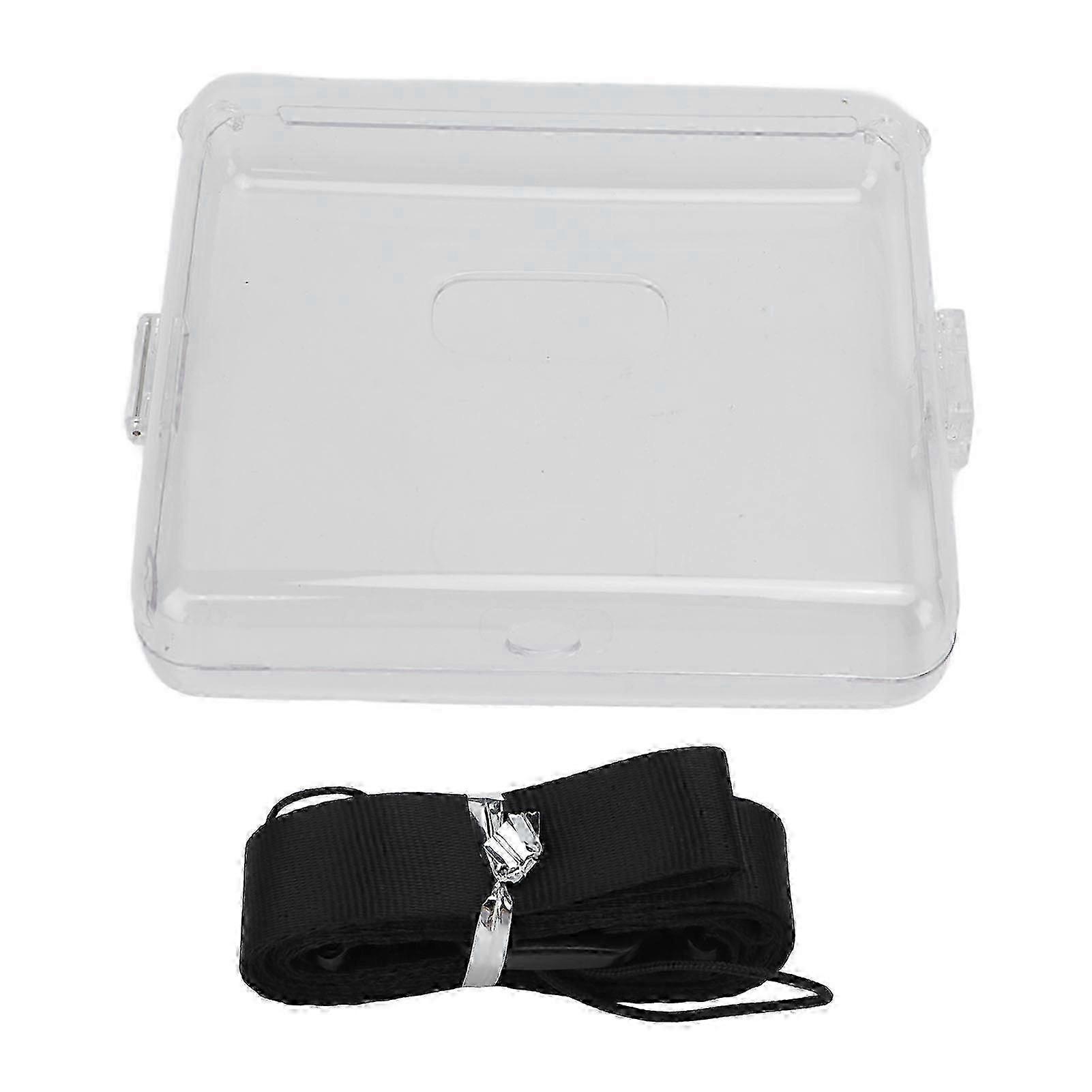 Crystal Clear Protective Case with Strap for Fujifilm Instax Link WIDE Printer - Durable & Shockproof