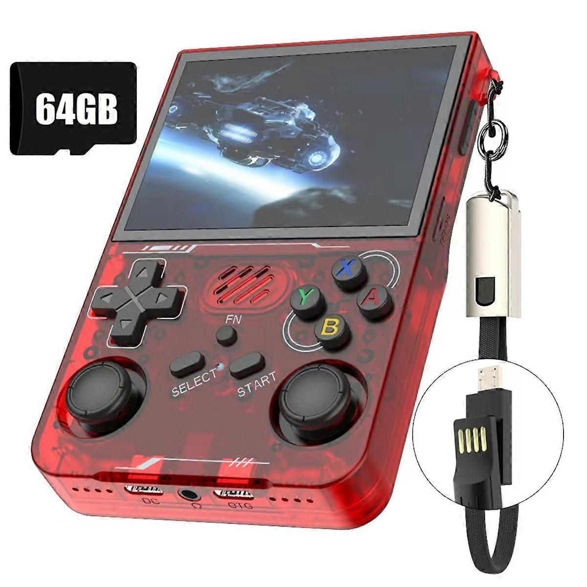 R36XX Console de jeu portable rétro 64G 14000+Games Linux System D