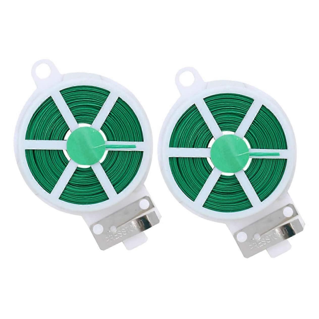 Garden String for Plants - 2 Rolls of Flexible Wire Thread, Outdoor Plant Ties, Climbing Tree Strap for Gardening Fixing