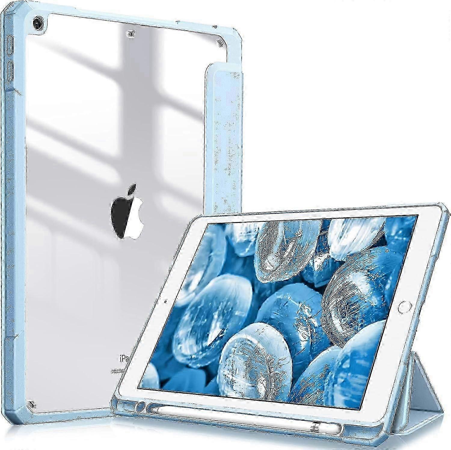 Hybrid Case for iPad 9th/8th/7th Generation (2021/2020/2019 Model, 10.2 Inch) - Shockproof Cover With Clear Back Shell W/pencil Holder, Au