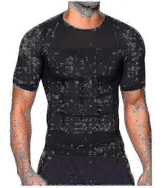 Men's Short-sleeved Nylon And Spandex Compression Vest