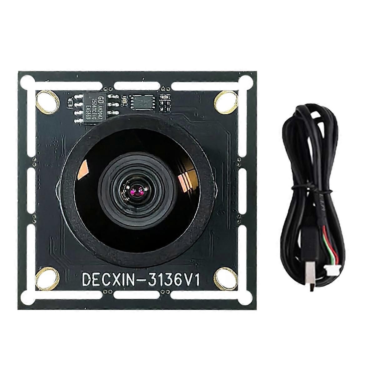 12MP IMX577 USB 2.0 Camera Module 95° Distortion-Free 4K/30fps Wide-Angle for Video Conferencing Face Recognition