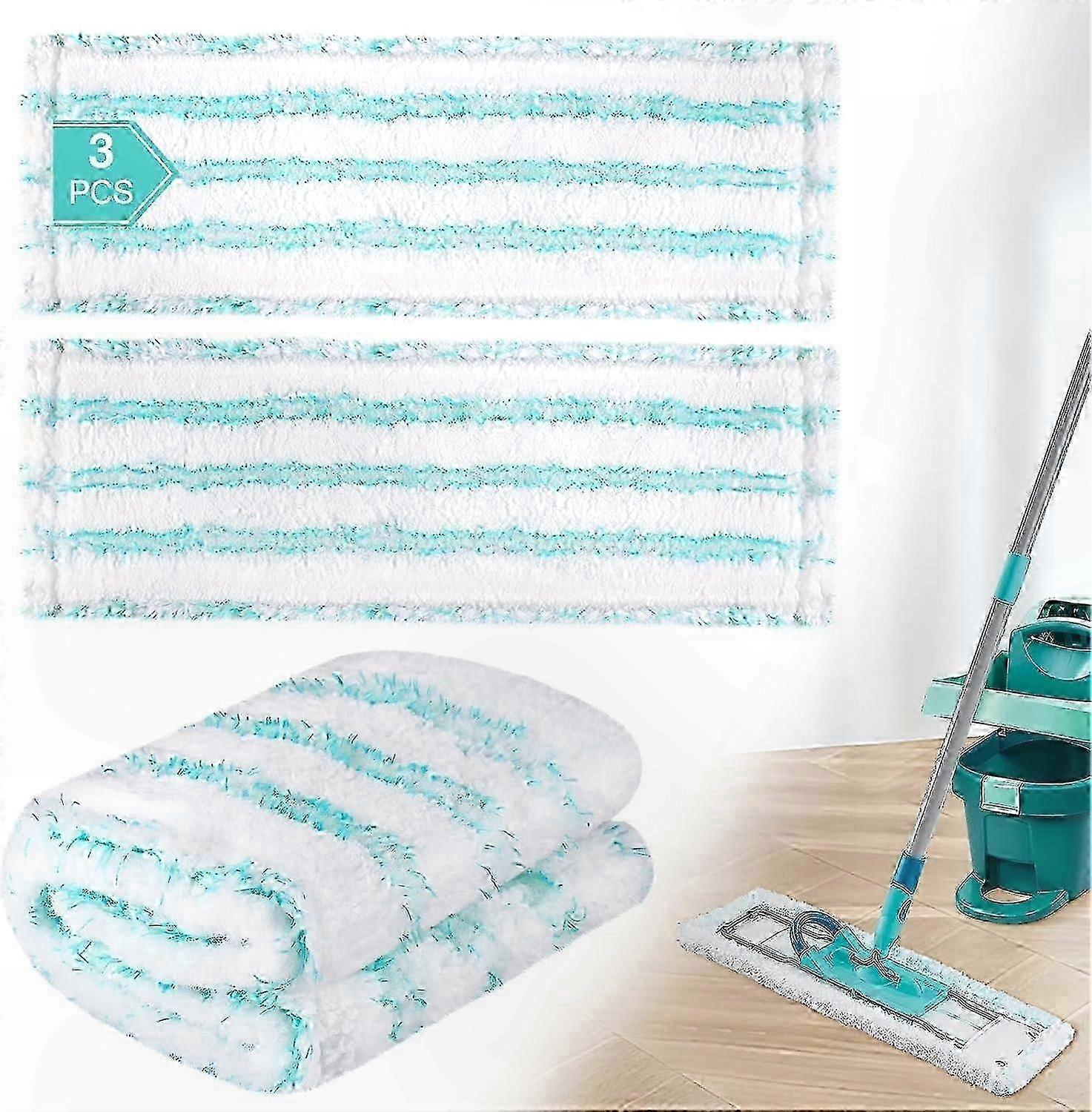 Microfiber Mop Pads 3-Pack for XL Tools, Floor Stain Removal & Cleaning Efficiency
