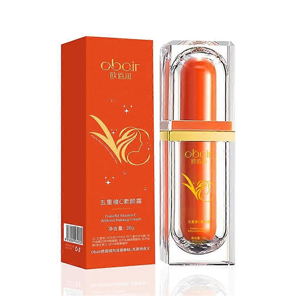 Vitamin C Tone Up Cream 30g Moisturizing Primer Lightweight Concealer Pore Minimizing Natural Glow Makeup Base For All Skin Types