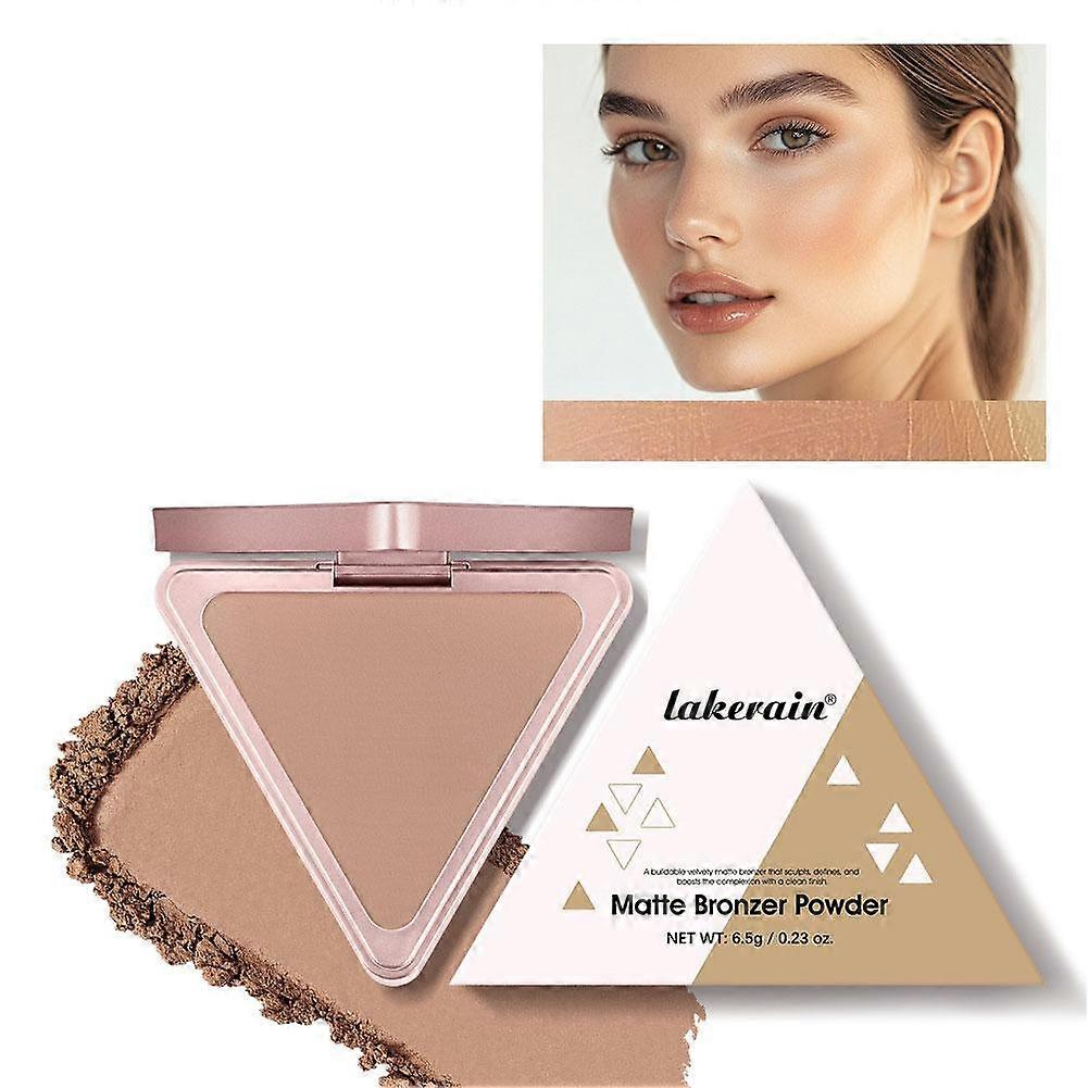 Matte Bronzer Setting Powder 6.5g Ultra-Fine Long-Lasting Oil Control 8H Wear All Skin Types Portable Non-Comedogenic