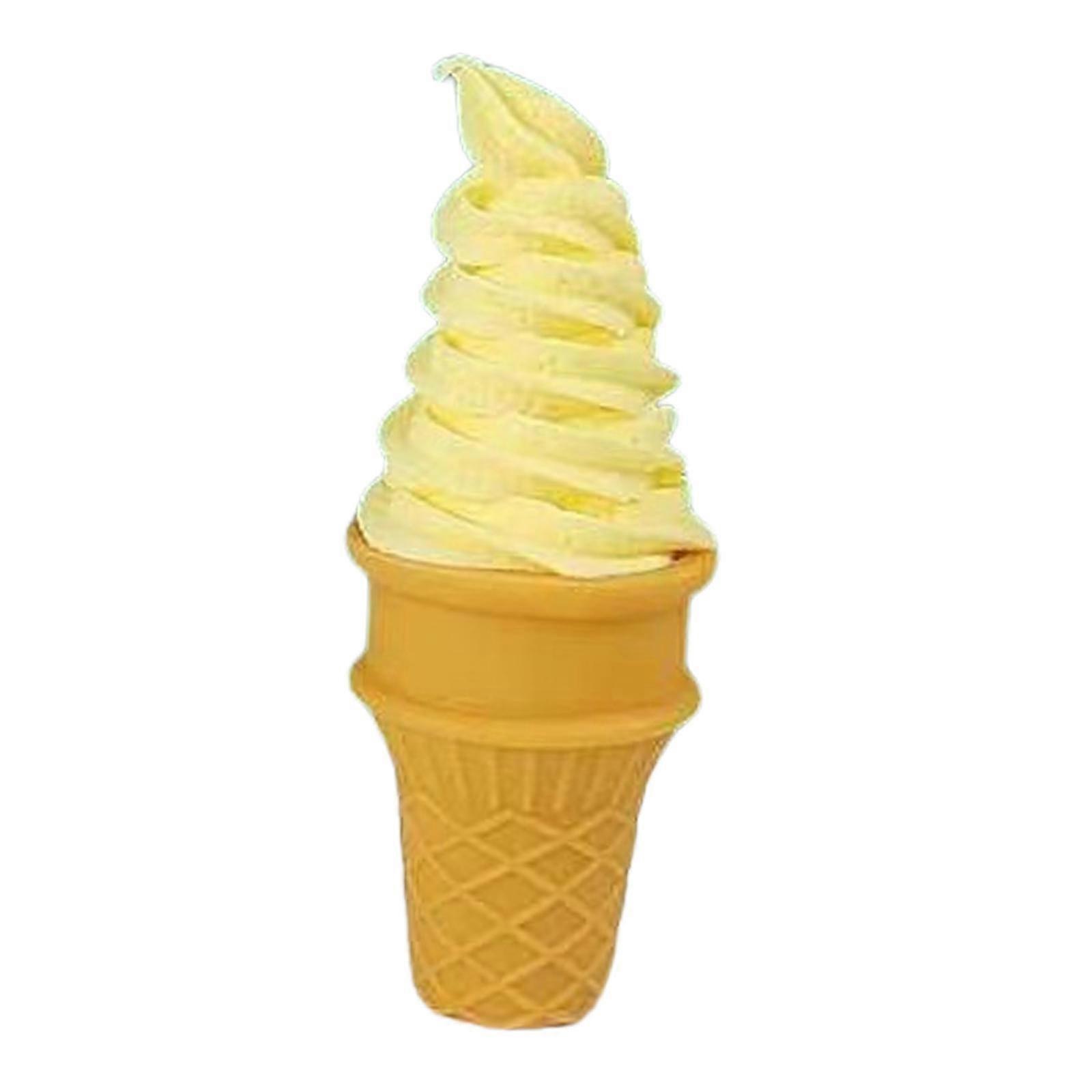 Fake Ice Cream Cone Food Model for Display Dessert Photo Props Desktop Decor Violet