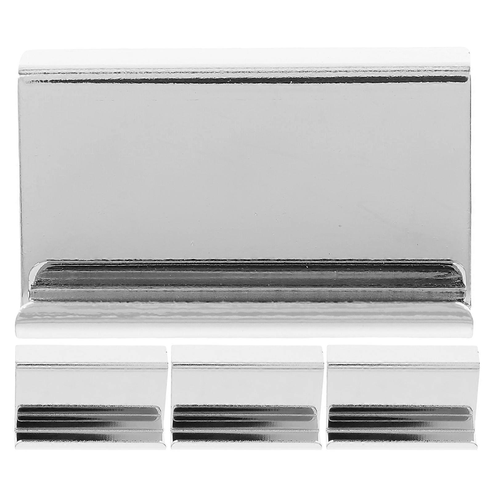 Replacement Glass Door Puller Clip for Cabinet Handle 12Pcs Silver Set