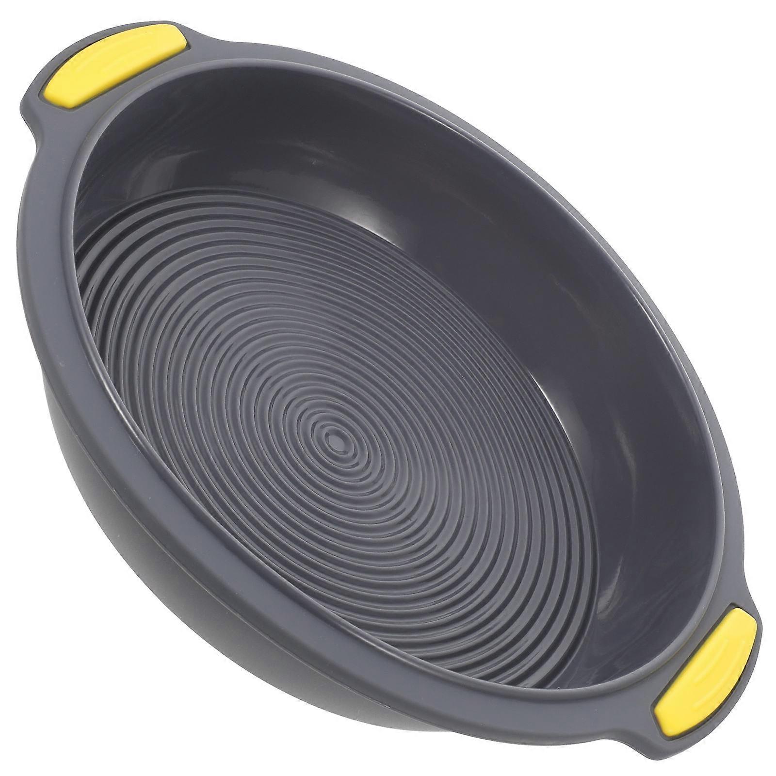 Non-Stick Silicone Cake Pan 4Pcs Round Baking Mold For Home Users Baking Enthusiasts Even Heating 11.4X10.3X1.97in