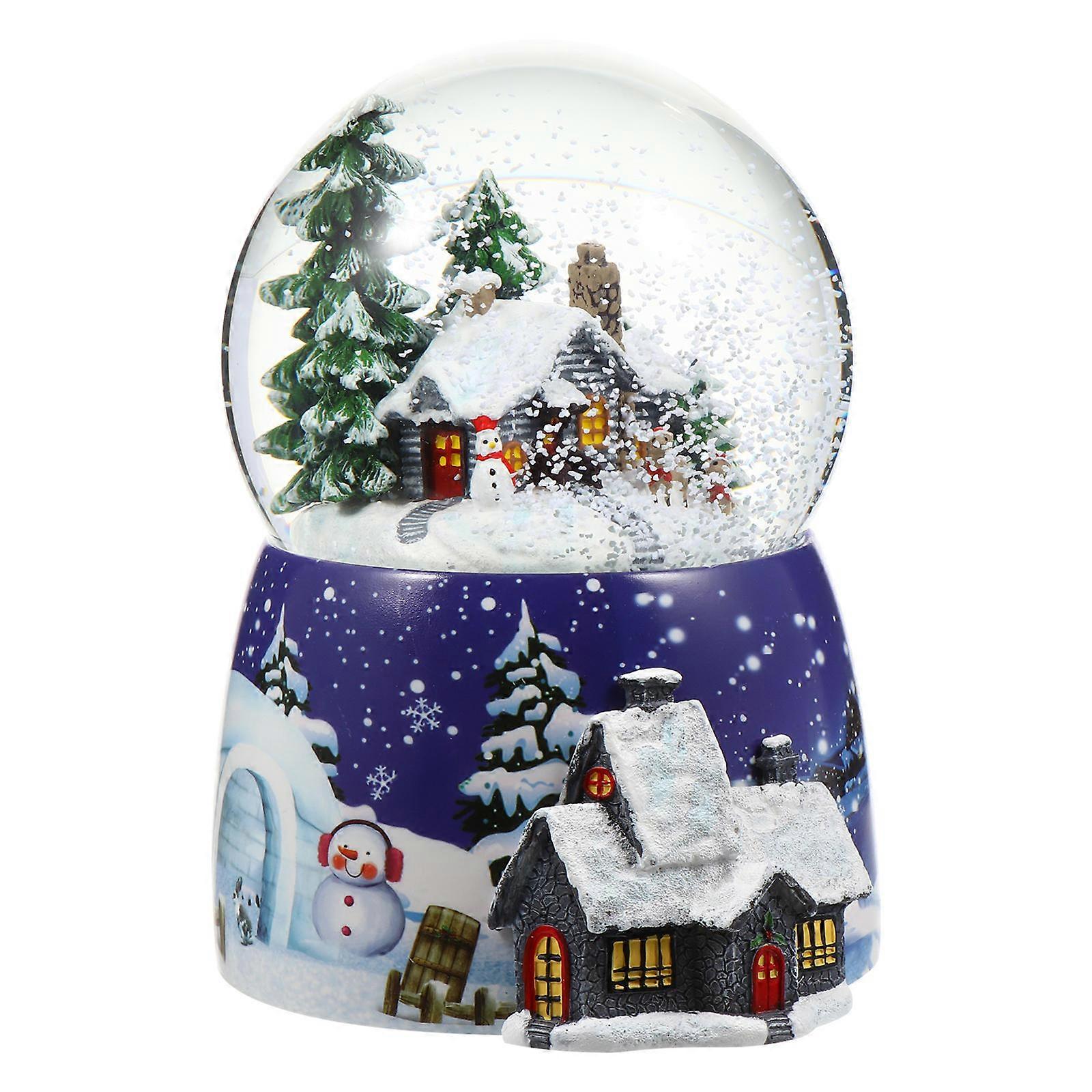 Festive Design 2Pcs Christmas Music Box Desktop Ornament Ideal For Home And Office Decoration