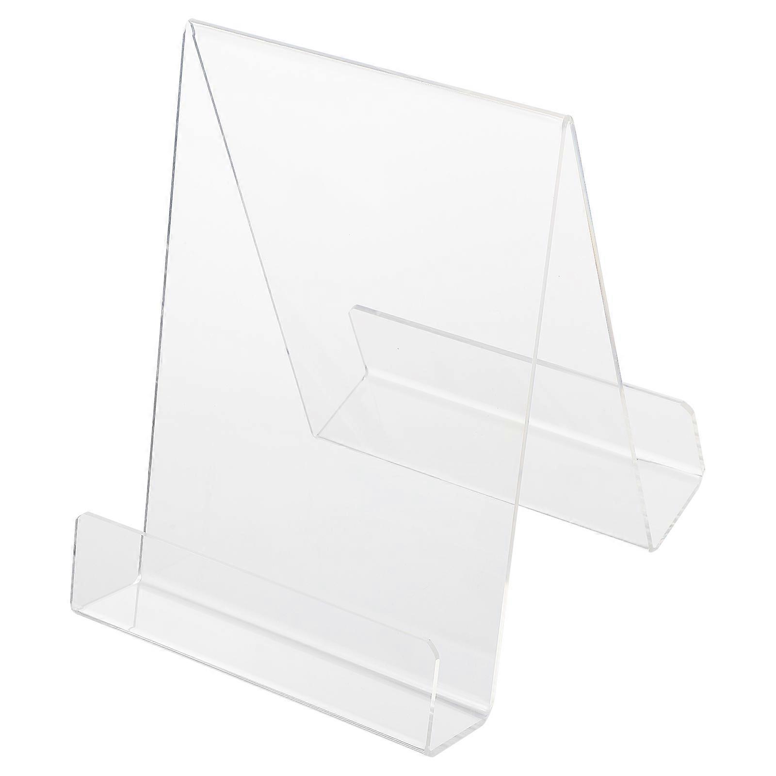 Acrylic Book Rack 2Pcs Rectangular Book Display Stand Transparent Style Suitable For Indoor Organization Of Books And Magazines