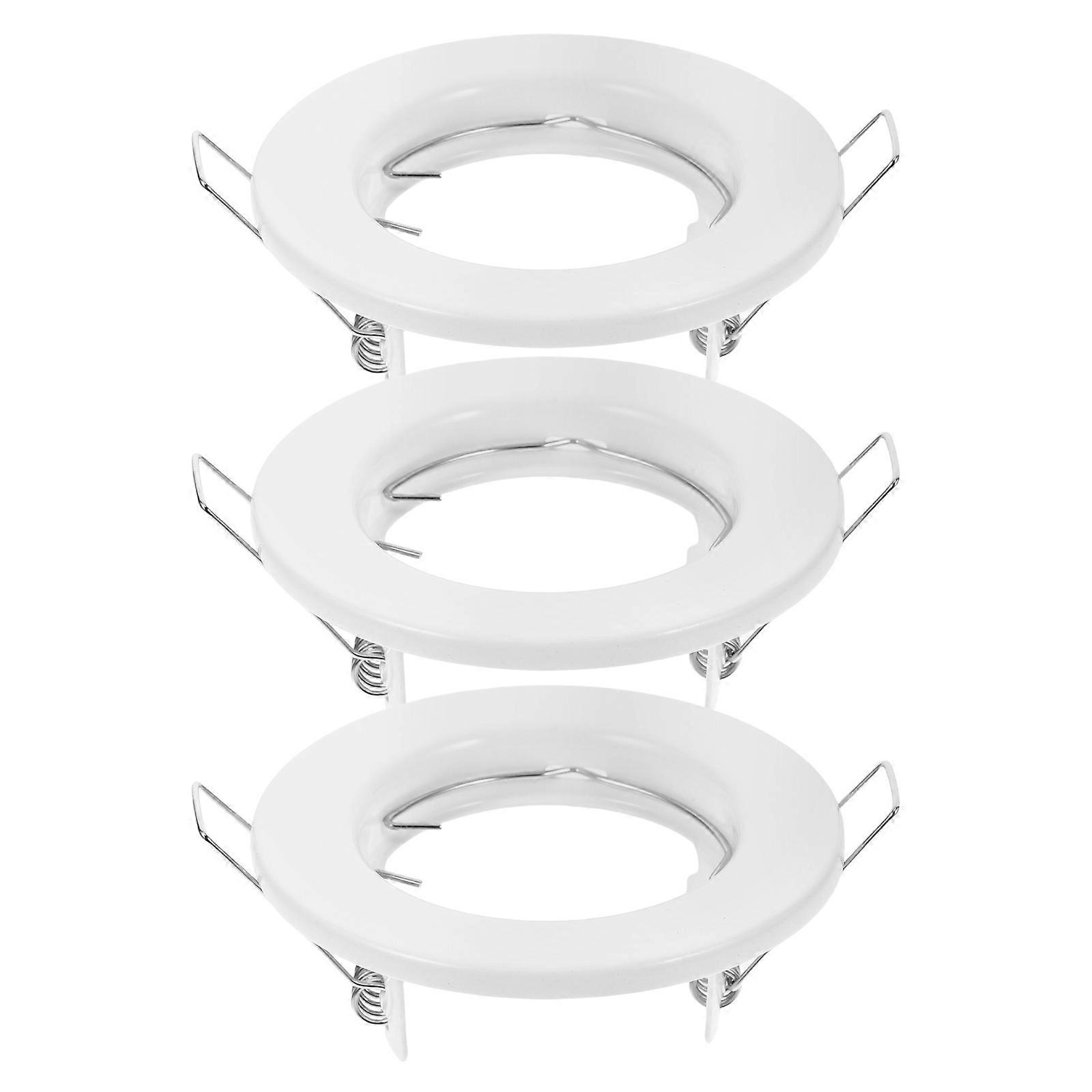 White Iron Spotlight Fixture Frame for 6Pcs Recessed Light Holders