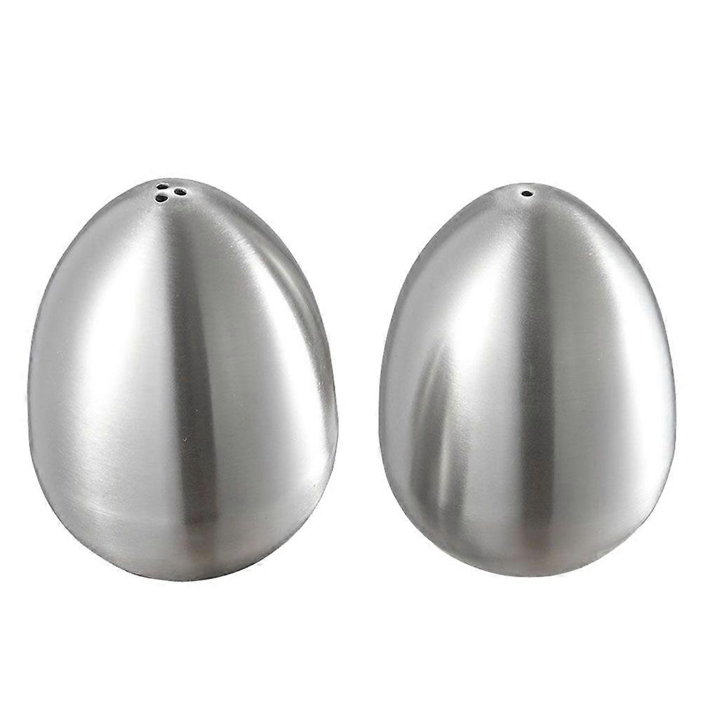 Egg Shape Spice Bottles Stainless Steel Shaker for Kitchen Use 6Pcs