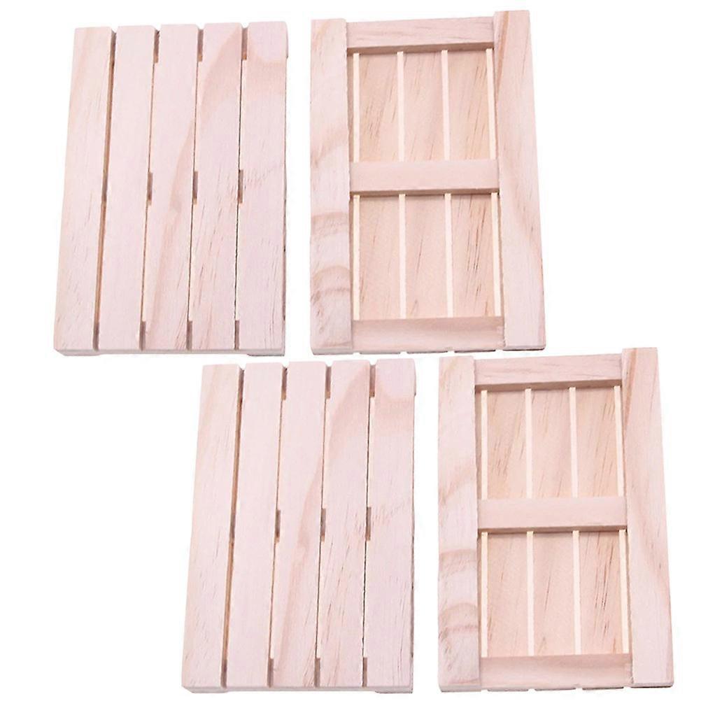 Reusable Wooden Hollowed Cup Coaster Pads for Heat Insulation 6Pcs