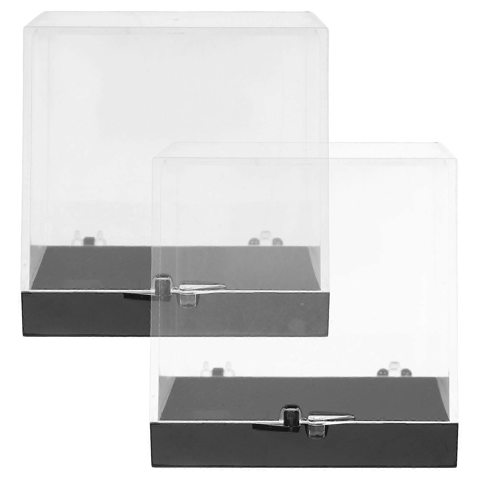 Transparent Square Specimen Storage Boxes 6 Pcs Suitable For Mineral Collectors Display With Stylish Design