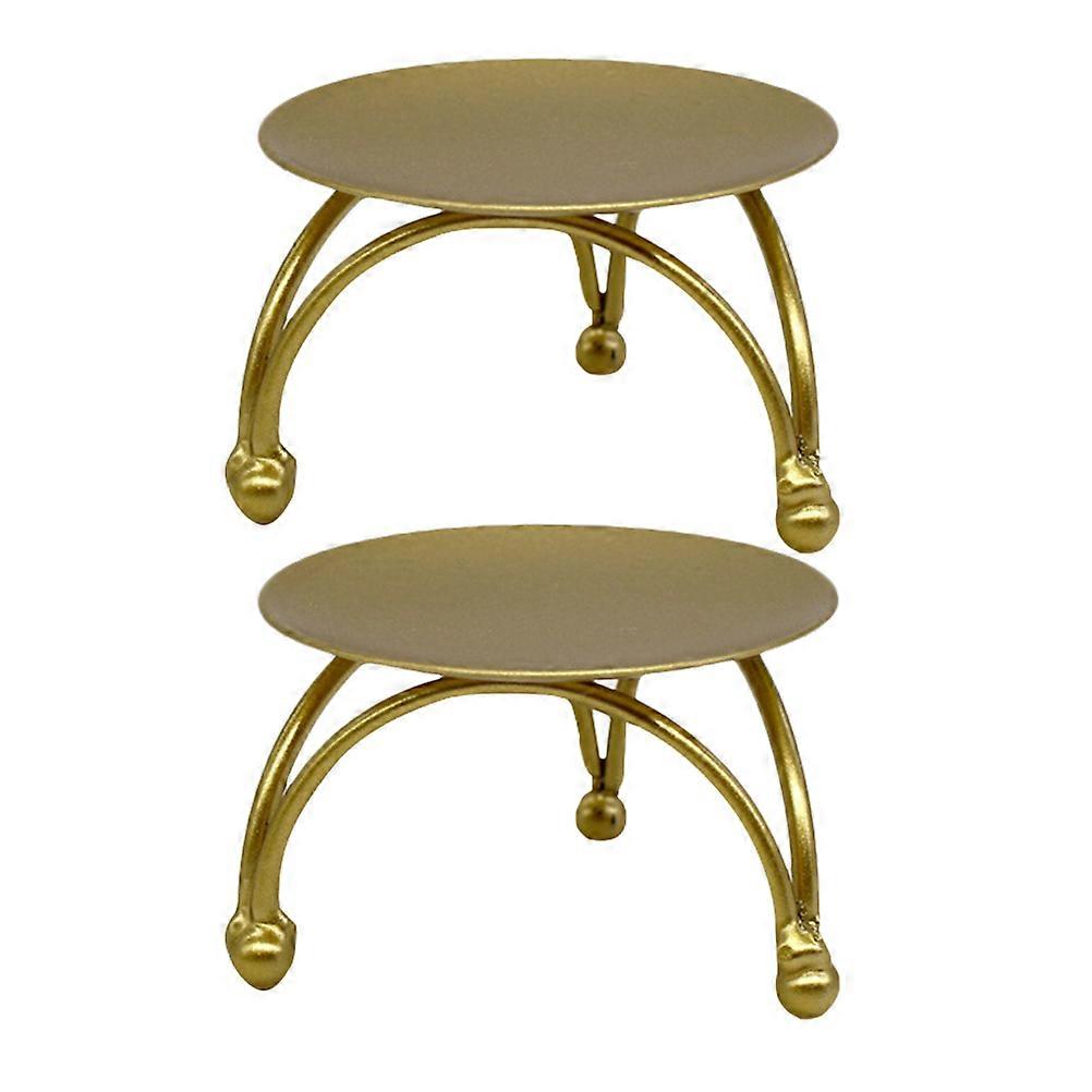 Golden Iron Candlesticks Candle Holders for Decoration 4Pcs Set