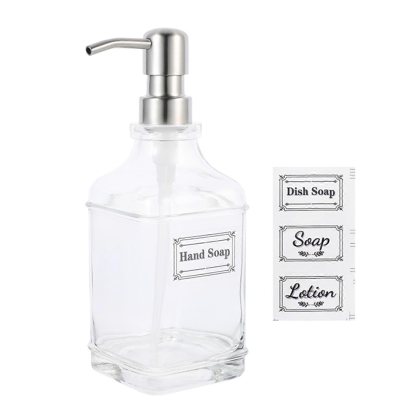 Press Pump Transparent Storage Bottles Lotion Bottles for Liquid 2Pcs
