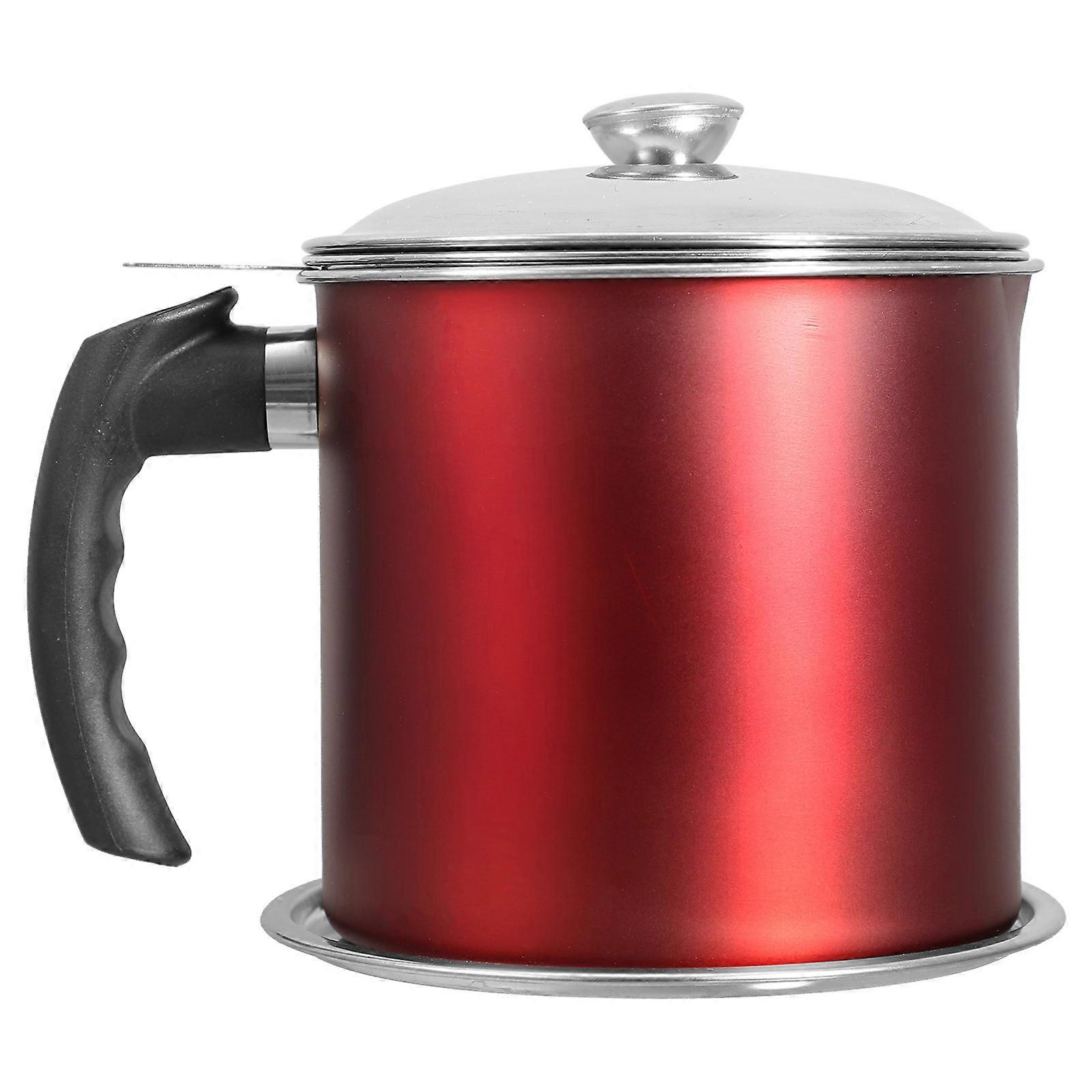 Stainless Steel Grease Container with Strainer for Storage Use 4Pcs