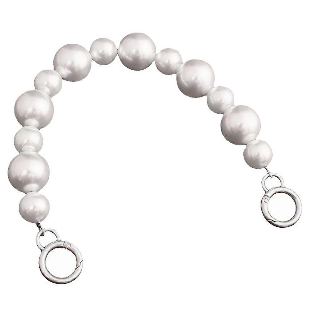 Bag Replacement Chain Pearl Bag Chain Decorative for Decor 2Pcs Silver