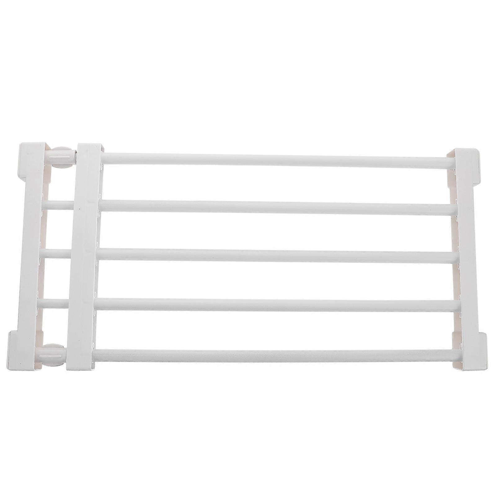 Wardrobe Storage Bracket Storage Shelf for Clothing 2Pcs White