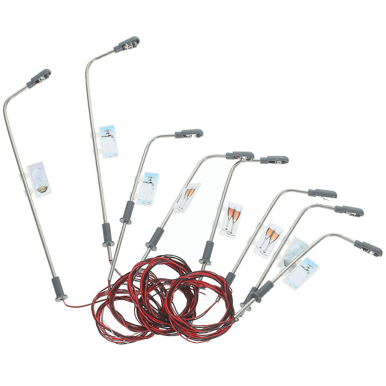Model Street Light Lamppost for Scaled Model Decoration 30Pcs with Single Head