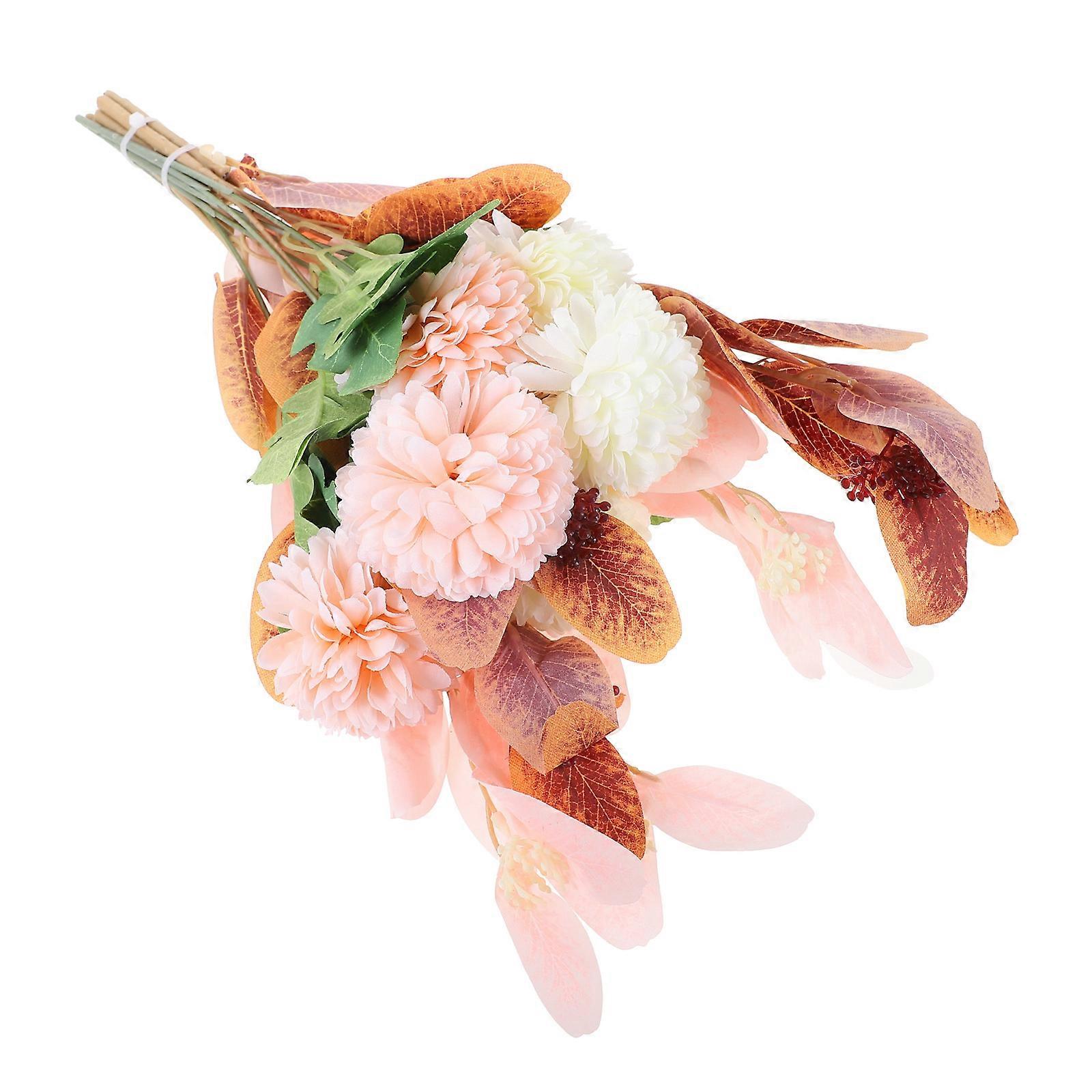 Eucalyptus Hydrangea Artificial Bouquet Decor Flower Arranging 1Pcs Pink