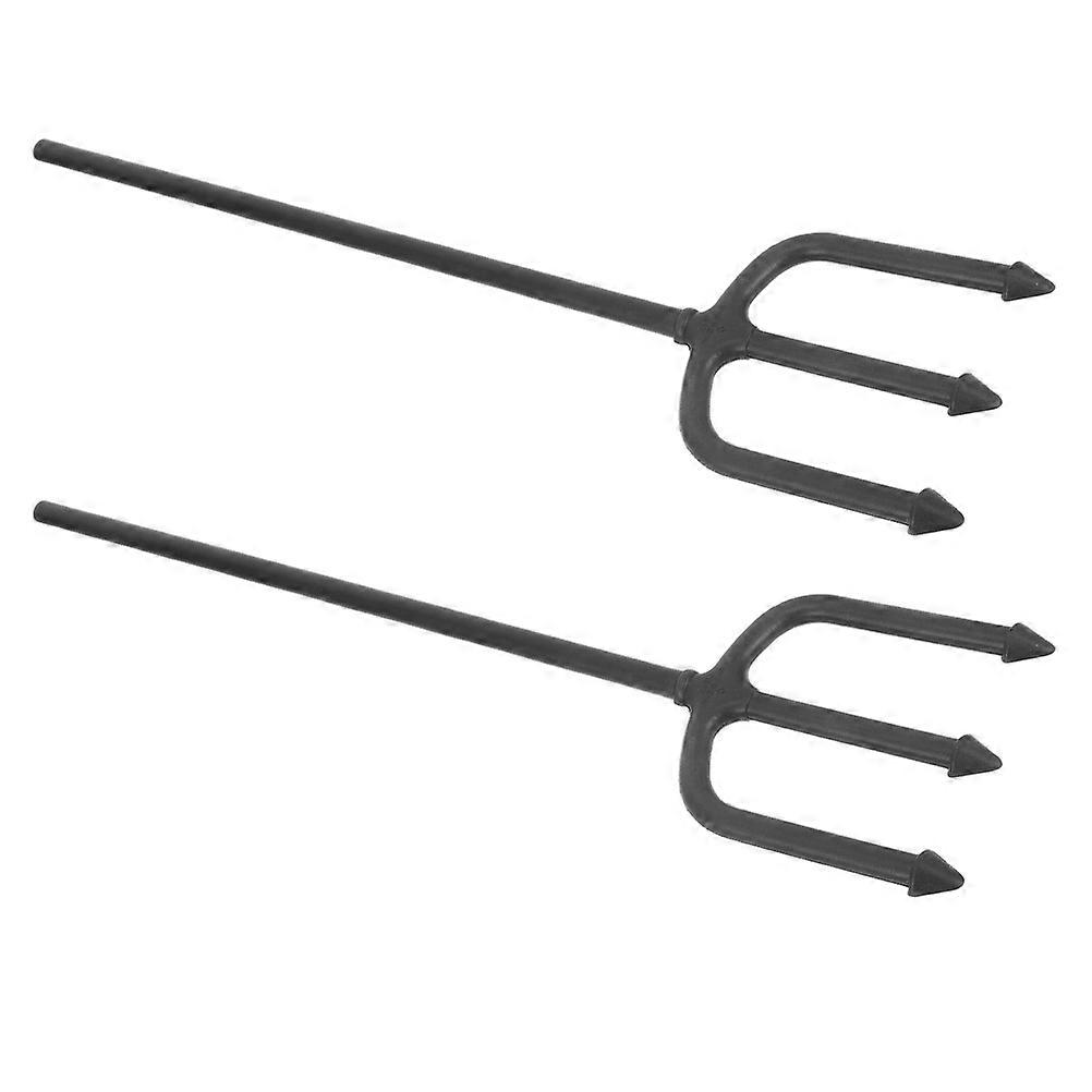Demon Fork Cosplay Accessory Halloween Party Decor 2Pcs ABS Material