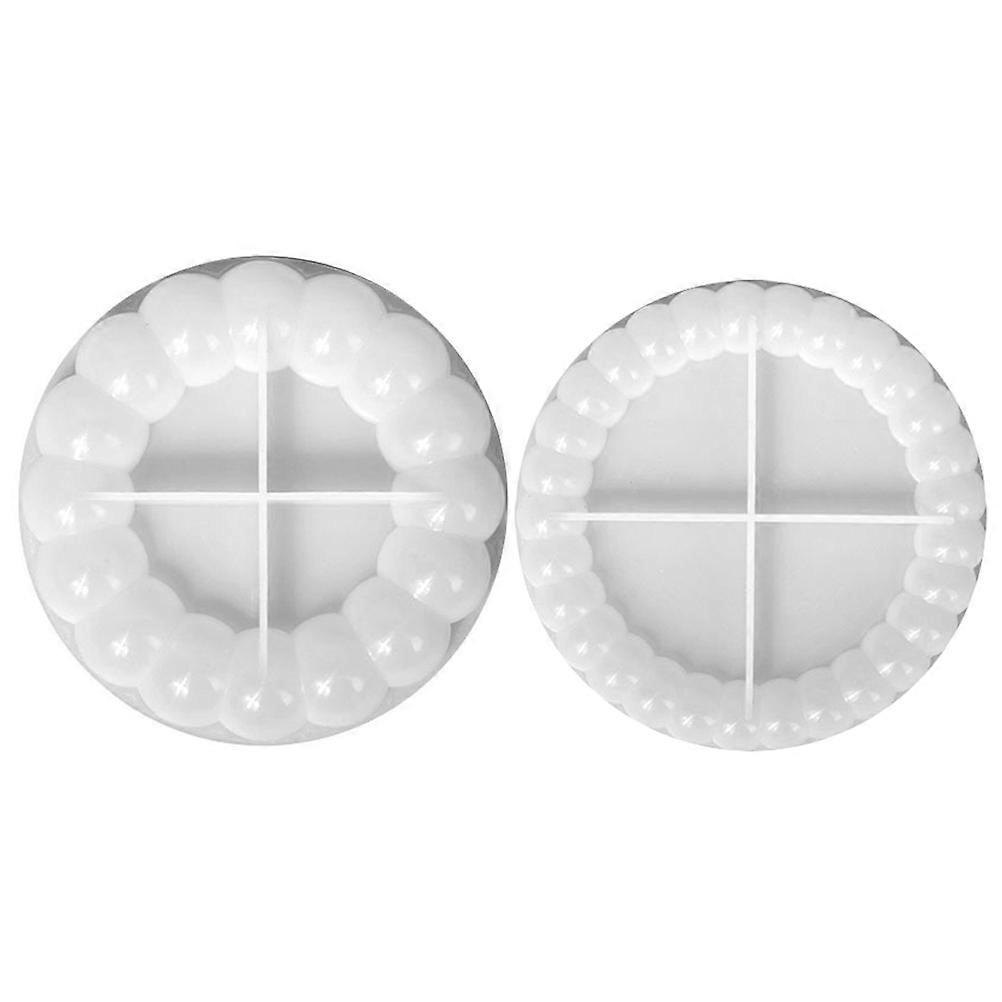 Durable Silicone Coaster Mold 2Pcs for DIY White Table Mat Mold