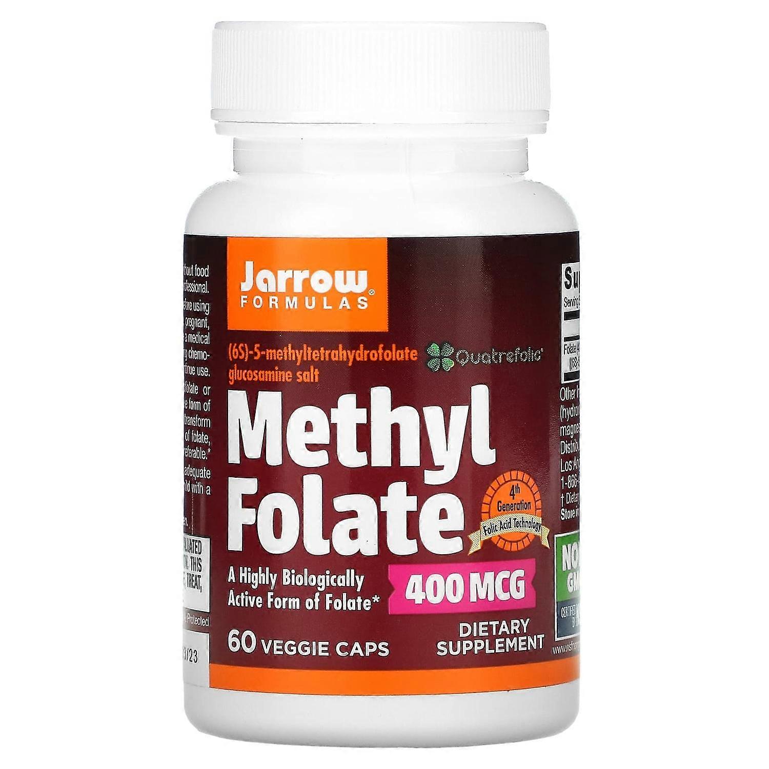 Jarrow Formulas, Methyl Folate, 400 mcg, 60 Veggie Caps