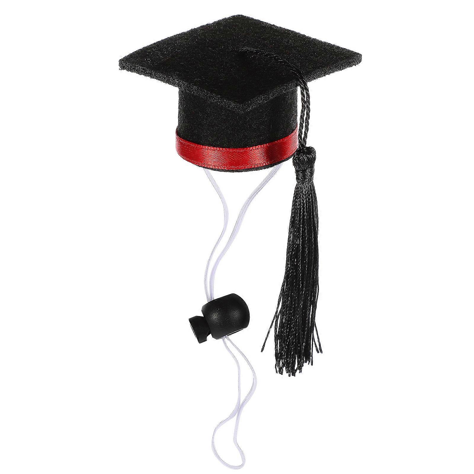 Mini Graduation Cap Small Pet Hat for Hamster 2Pcs Graduation Costume Accessory