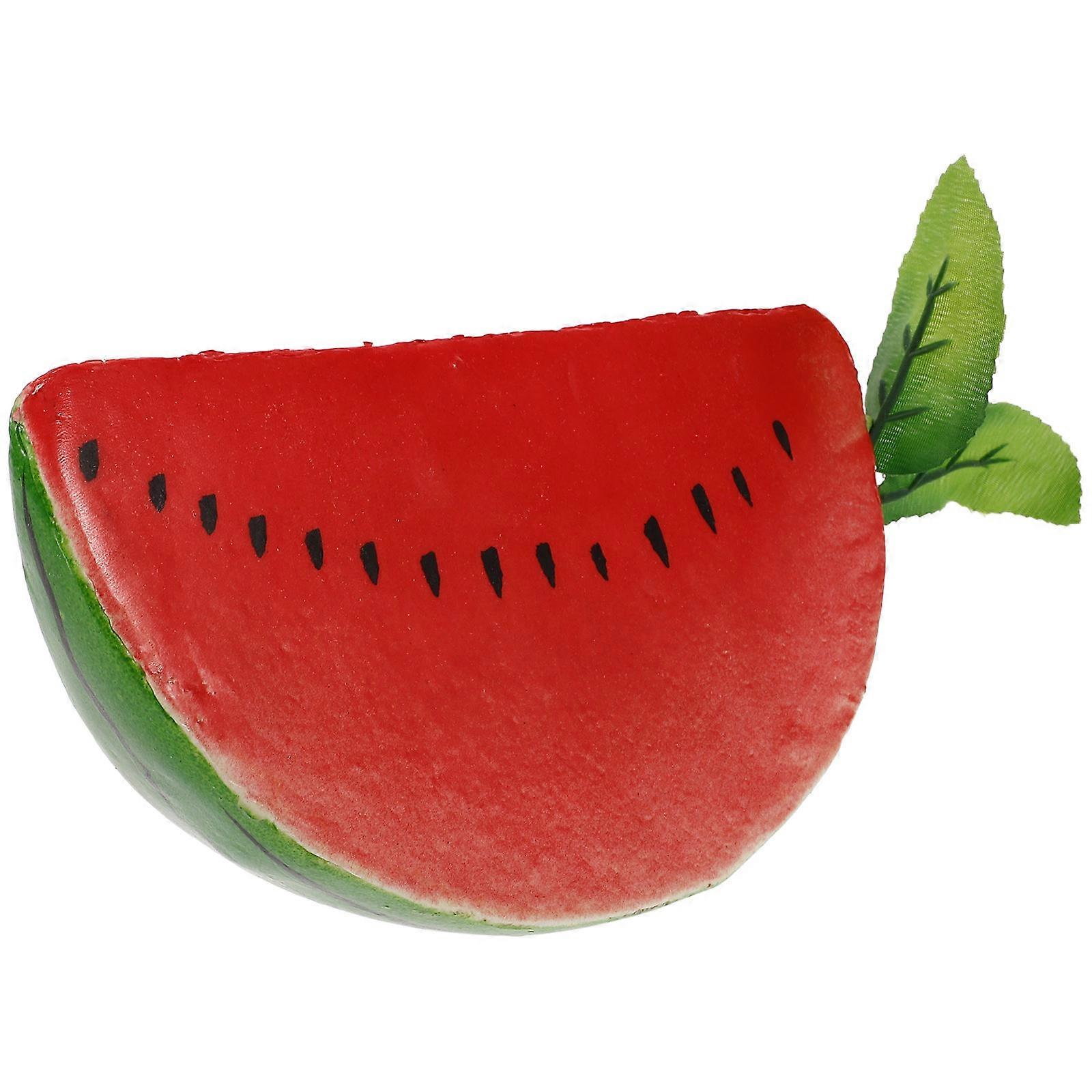 Simulation Watermelon Slice Artificial Watermelon Slice for Decor 2Pcs Red Foam