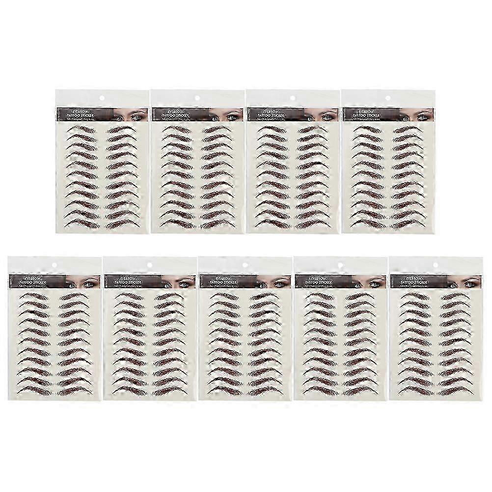 9 feuilles sourcils outils sourcils naturels autocollants sourcils transfert autocollants tatouage pochoirs