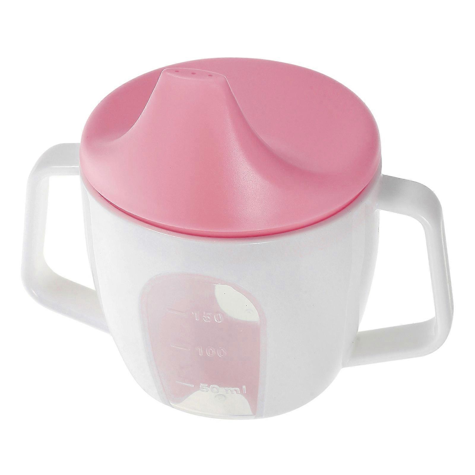 Pink Toddlers Drinking Cup Training Cup with Handle and Measurement