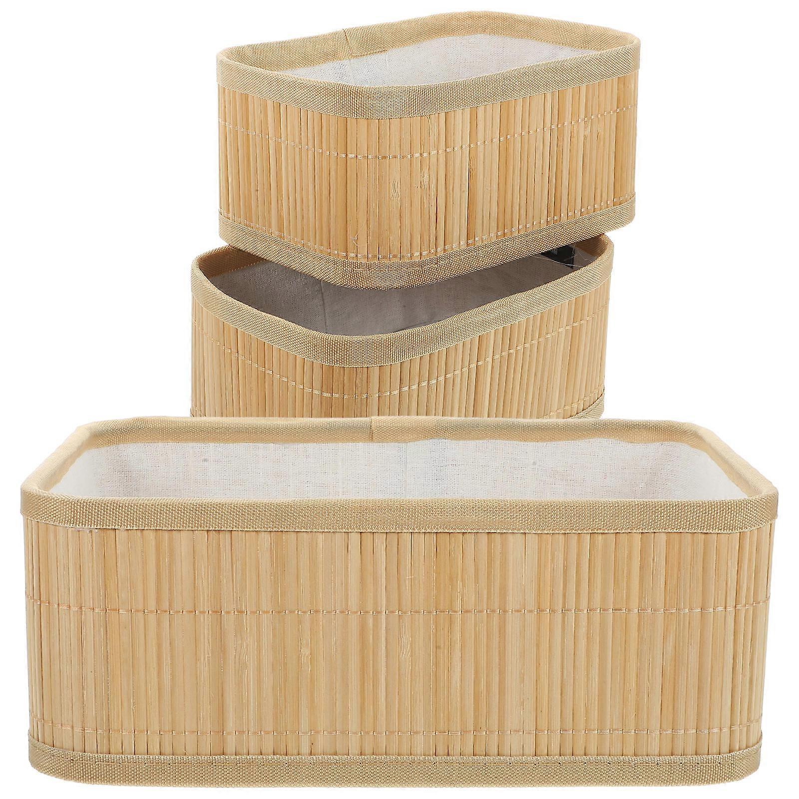 Multipurpose Bamboo Basket for Household Storage Use 6 Pieces Set