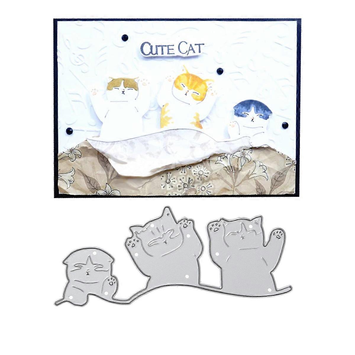 1PC Cats Metal Cutting Dies Die-cut Crafts Stencil Tool for DlY Handmade Scrapbook Cards