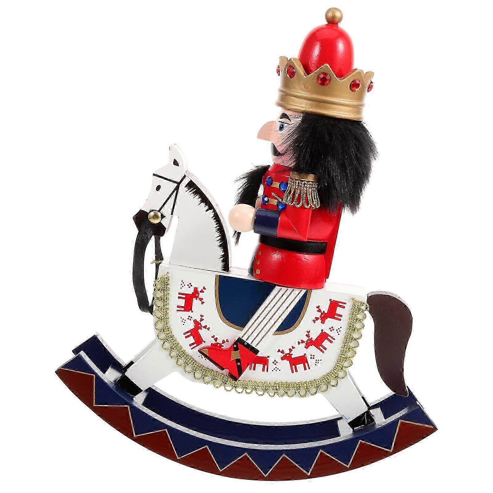 Wooden Nutcracker Festive Christmas Nutcracker Craft Christmas Rocking Horses Nutcracker