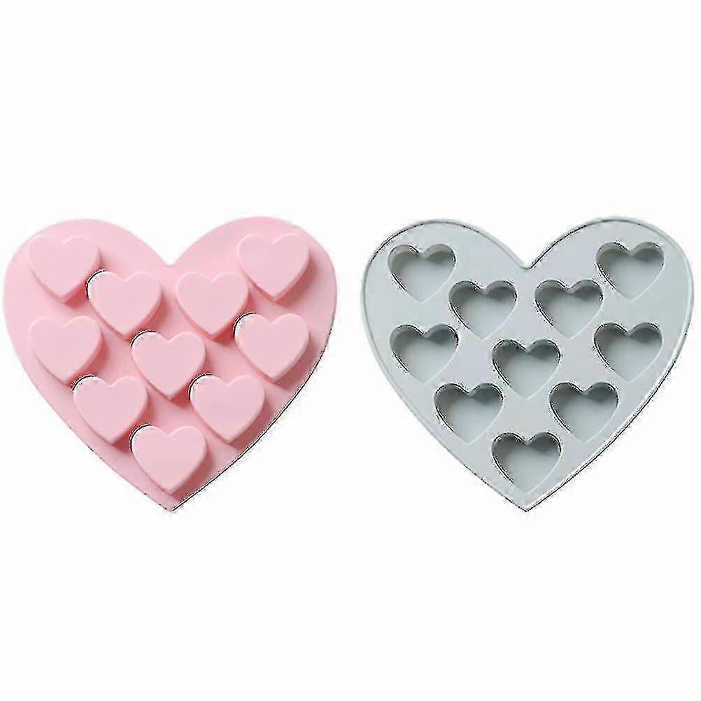 Silicone Baking Molds, 2pcs Heart Shaped for Baking, Soap Making Molds