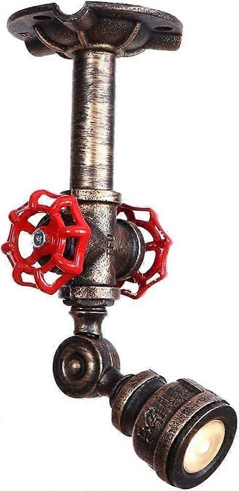 Valve Decoration Ceiling Light Steampunk Adjustable LED Retro Water Pipe Design Iron Rust Industrial SingleHead Light
